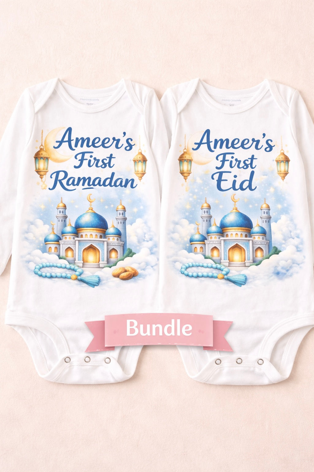 First Eid and First Ramadan Bundle – Personalized Baby Onesie